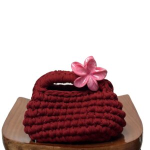 Burgundy Kumo Clutch
